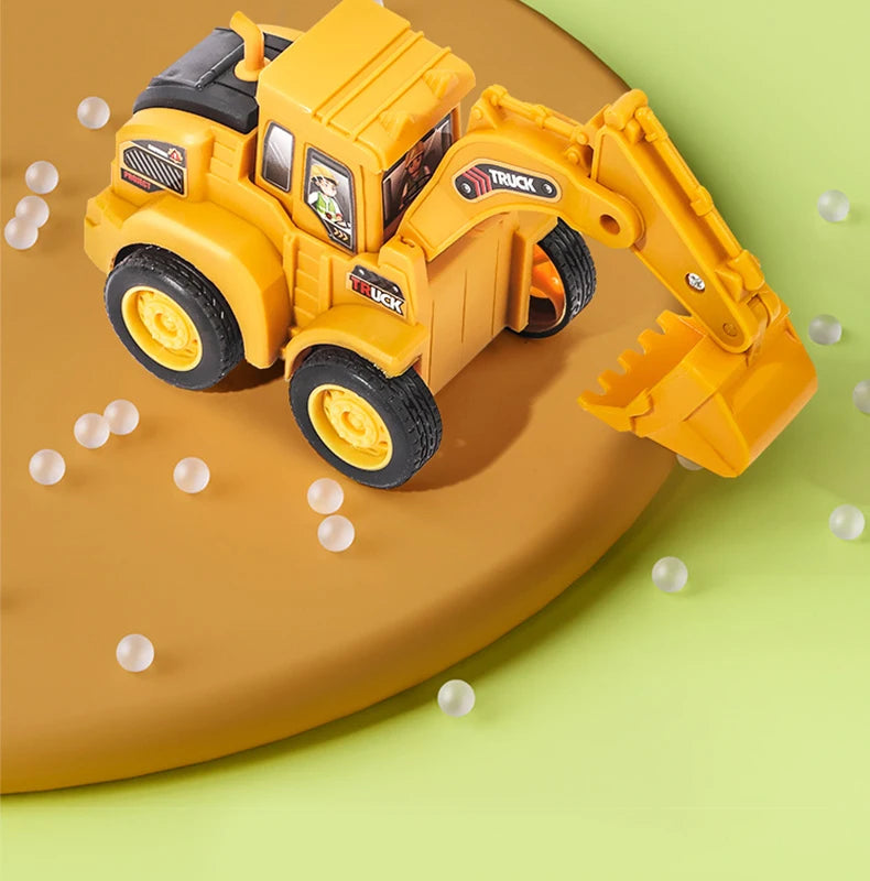 Engineering Vehicle Toy Set – Excavator & Bulldozer Press Sliding Model