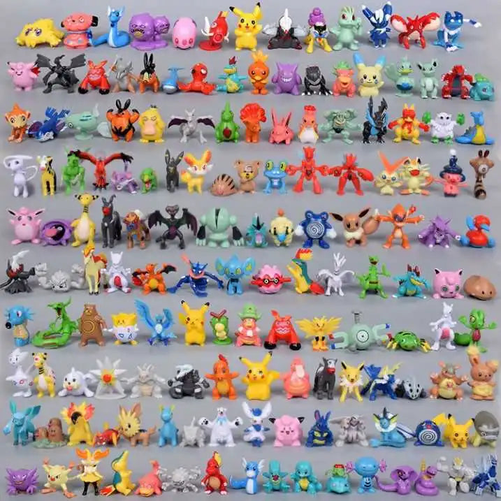 Pokémon Mini Action Figure Set – Pikachu & Friends 2–3cm Collectible Toys (24–144pcs)