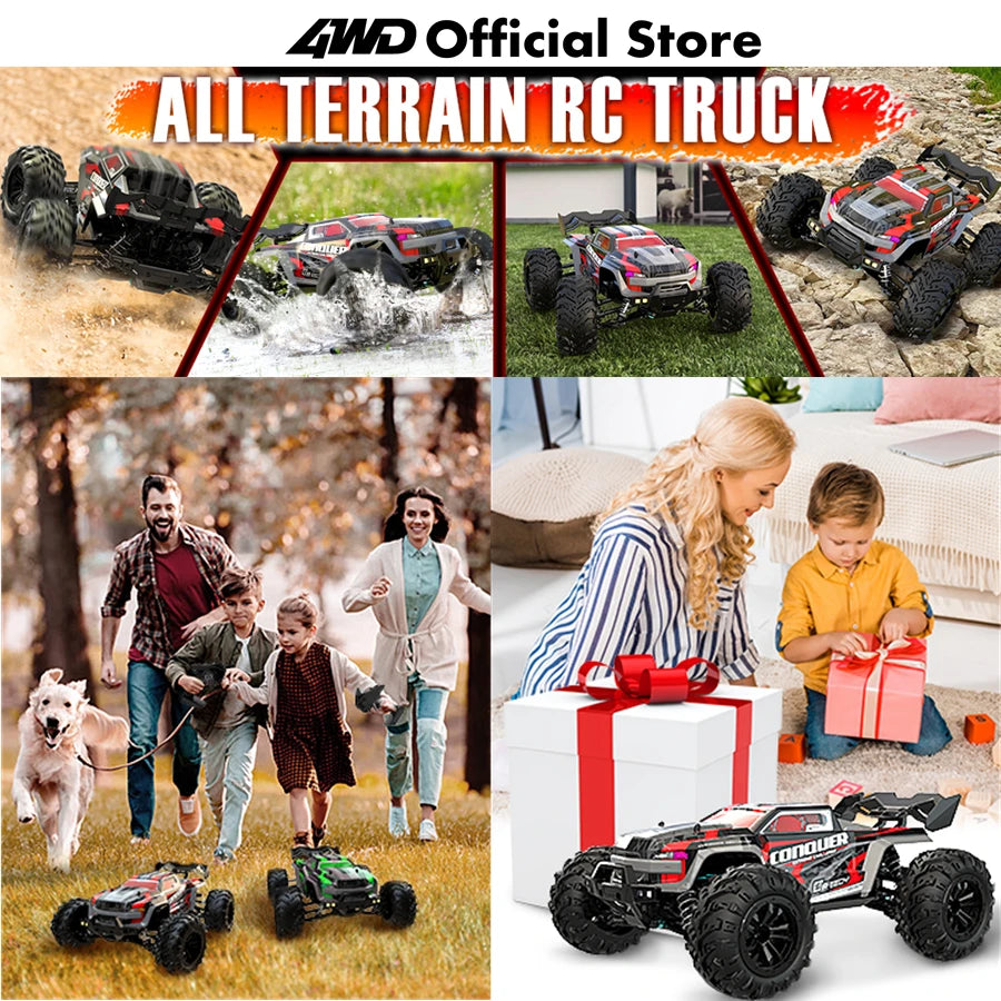 4WD 1:16 High-Speed RC Off-Road Drift Racing Truck – Brushless & Brushed Options