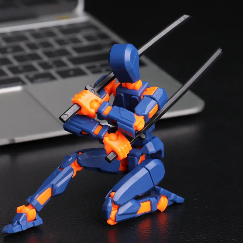 Multi-Jointed Movable Robot Action Figure – 13-Pose 3D Dummy Toy