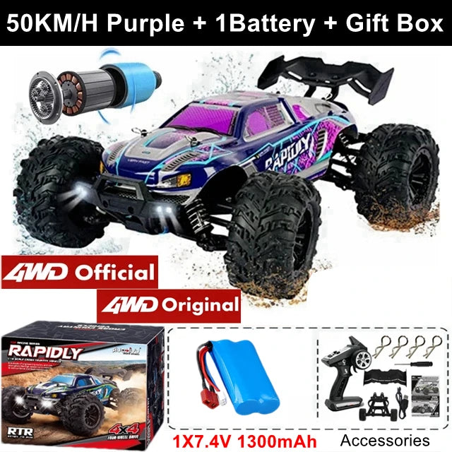 4WD 1:16 High-Speed RC Off-Road Drift Racing Truck – Brushless & Brushed Options