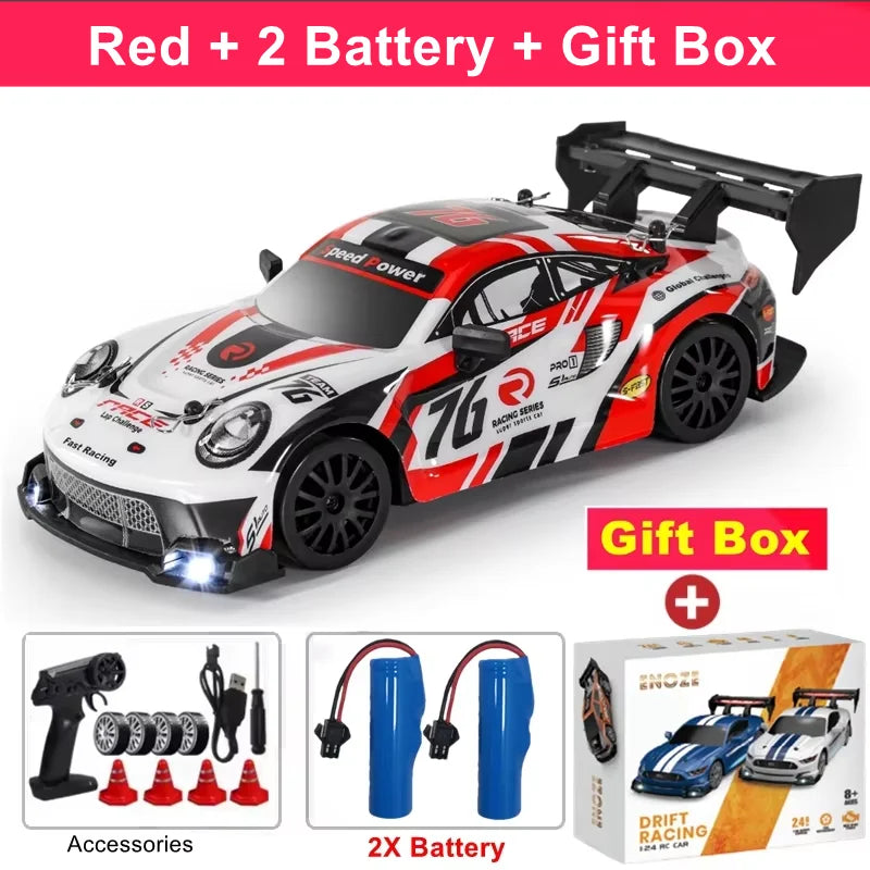 4WD RC Drift Car – 1:24 High-Speed Racing Truck with LED Lights