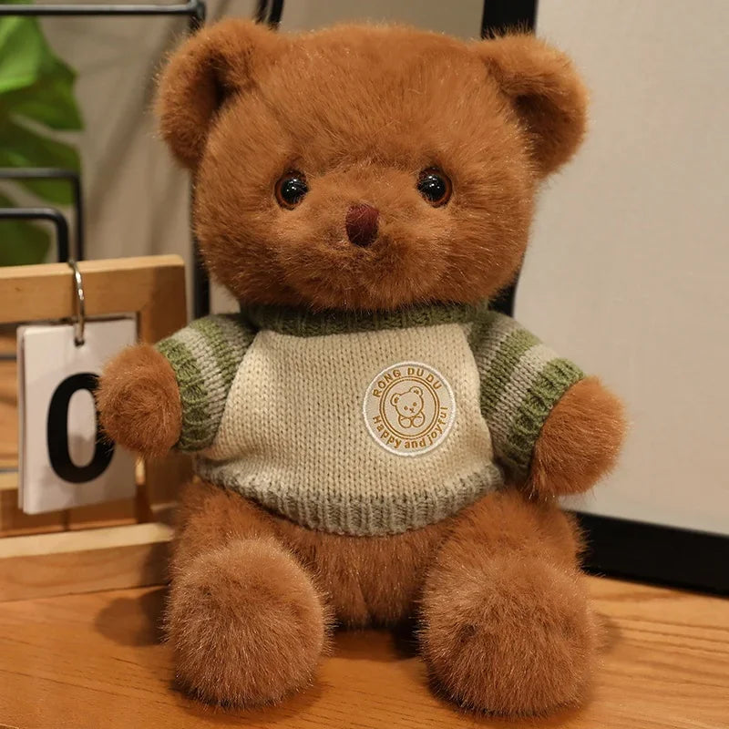 Heart Sweater Teddy Bear Plush – 20cm Adorable Cuddle Companion