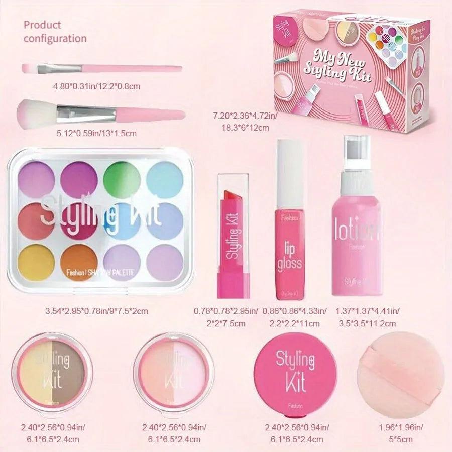 Children's Makeup Toy Set – 10-Piece Simulated Beauty Makeup Box (Non-Toxic & Safe)