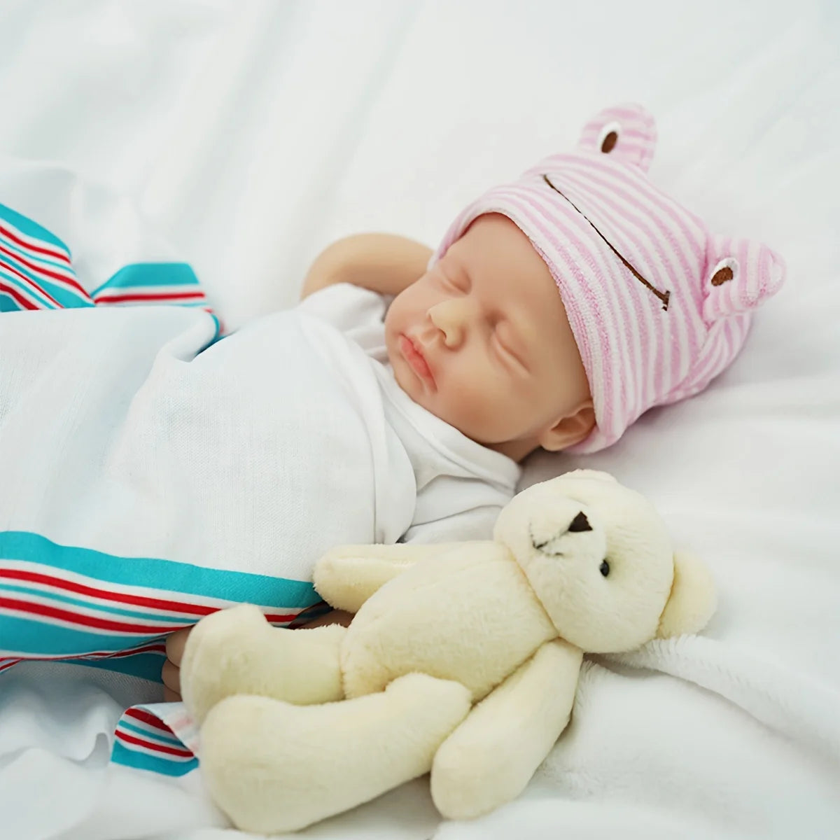 12" Micro Preemie Full Silicone Baby Doll – Lifelike Reborn Doll Girl for Collectors & Kids