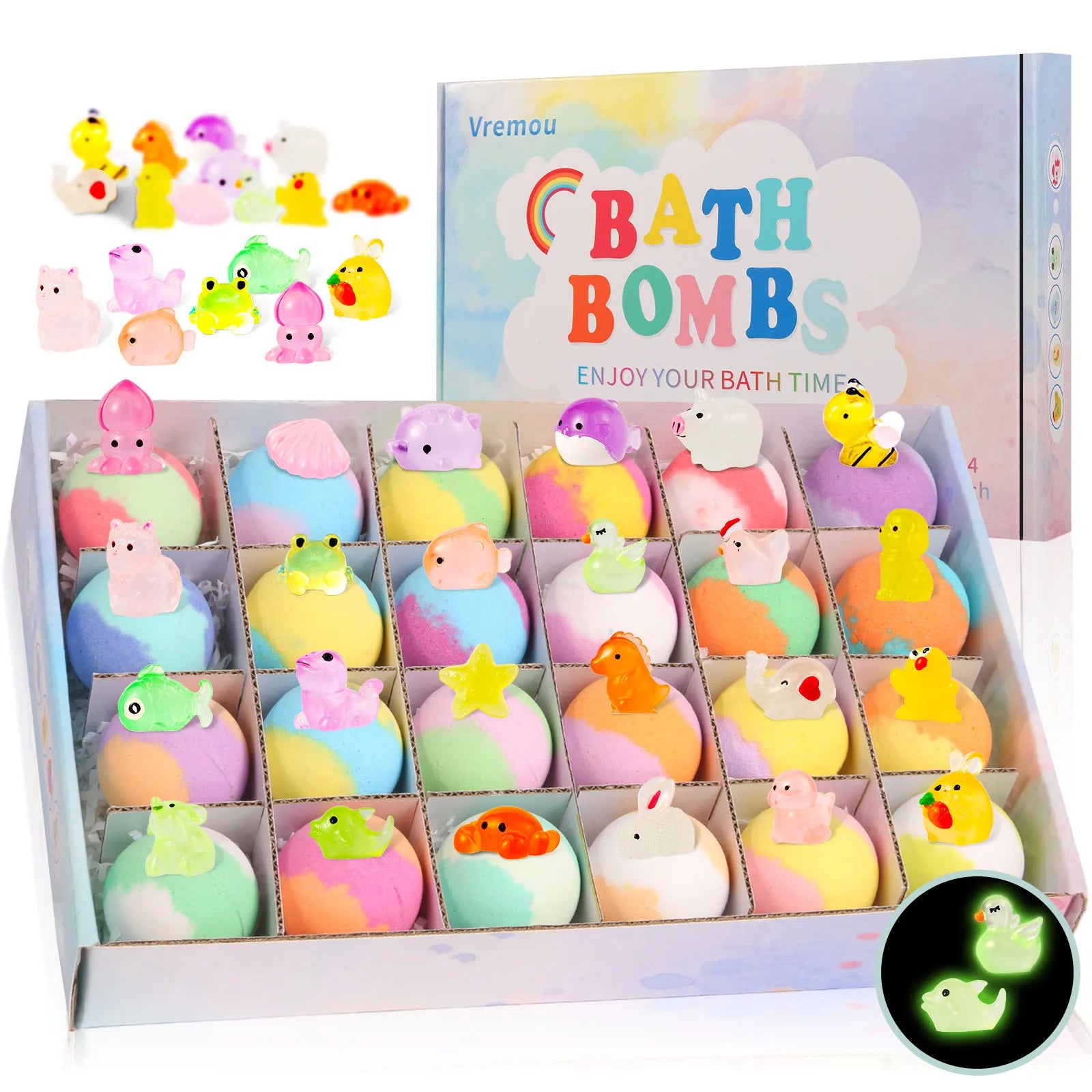 24-Pack Kids Surprise Bath Bombs