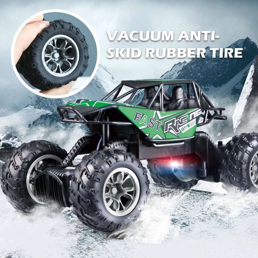 4-Way RC Off-Road Climbing Car – Remote Control Truck with LED Lights