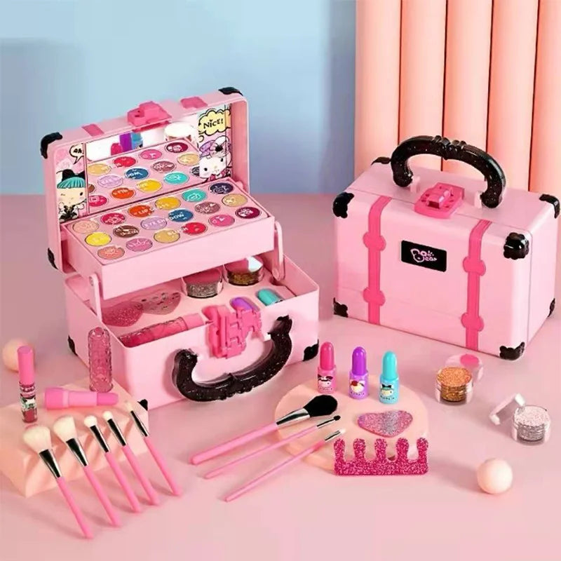 Children Makeup Cosmetics Pretend Playing Box – Princess Make Up Girl Toy Play Set