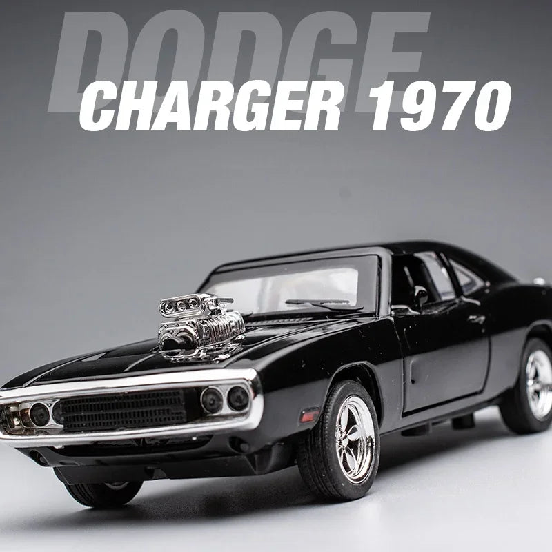 1:32 Dodge Charger 1970 Diecast Model Car – Pull Back Alloy Sports Car Toy
