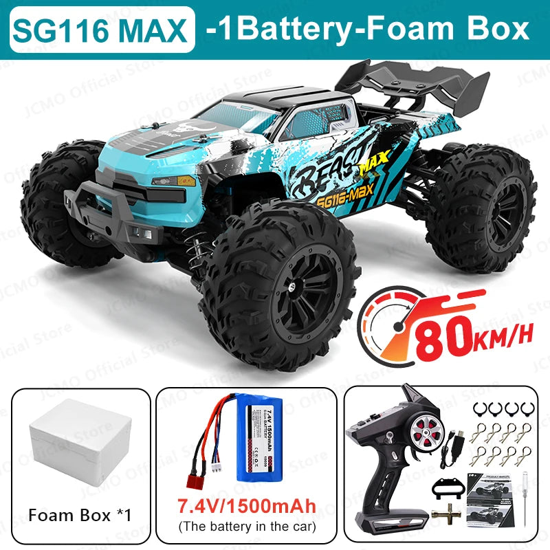 SG116MAX & SG116PRO 1:16 High-Speed RC Cars – Brushless 4WD Off-Road Drift Racing