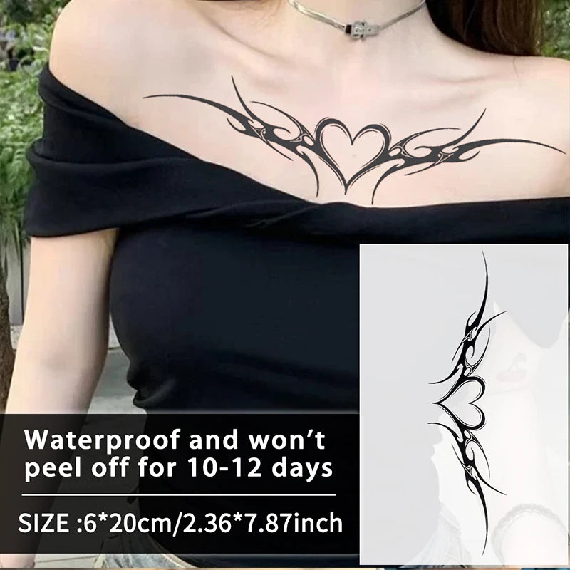 Heart Succubus Temporary Tattoo Sticker (1Pc)