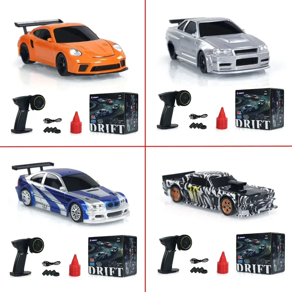 2.4G RC Drift Car 1/43 – 4WD High-Speed Mini Racing Remote Control Car