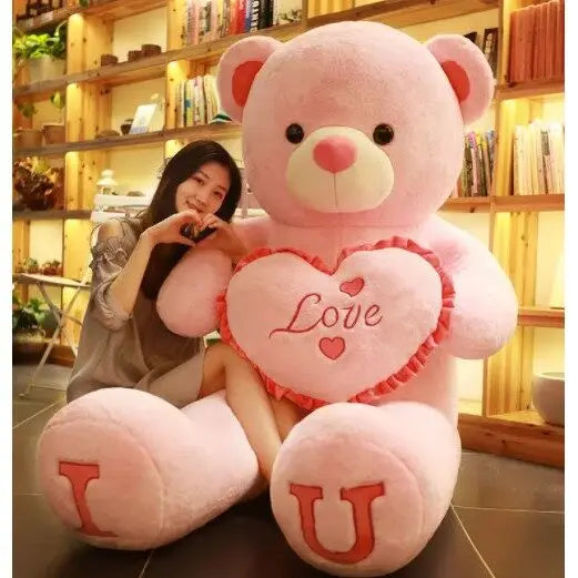 Giant "I LOVE YOU" Teddy Bear Plush