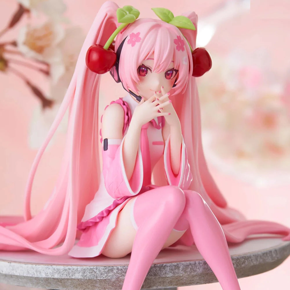 Hatsune Miku Cherry Blossom PVC Anime Figure – Pink Dress