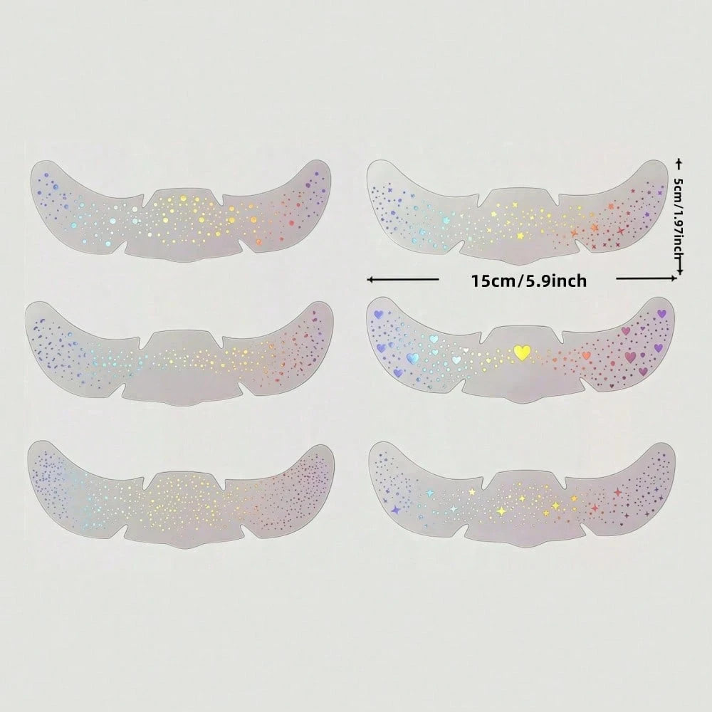 ✨ Glitter Freckles Holographic Temporary Tattoo Stickers (1/6 Sheets)