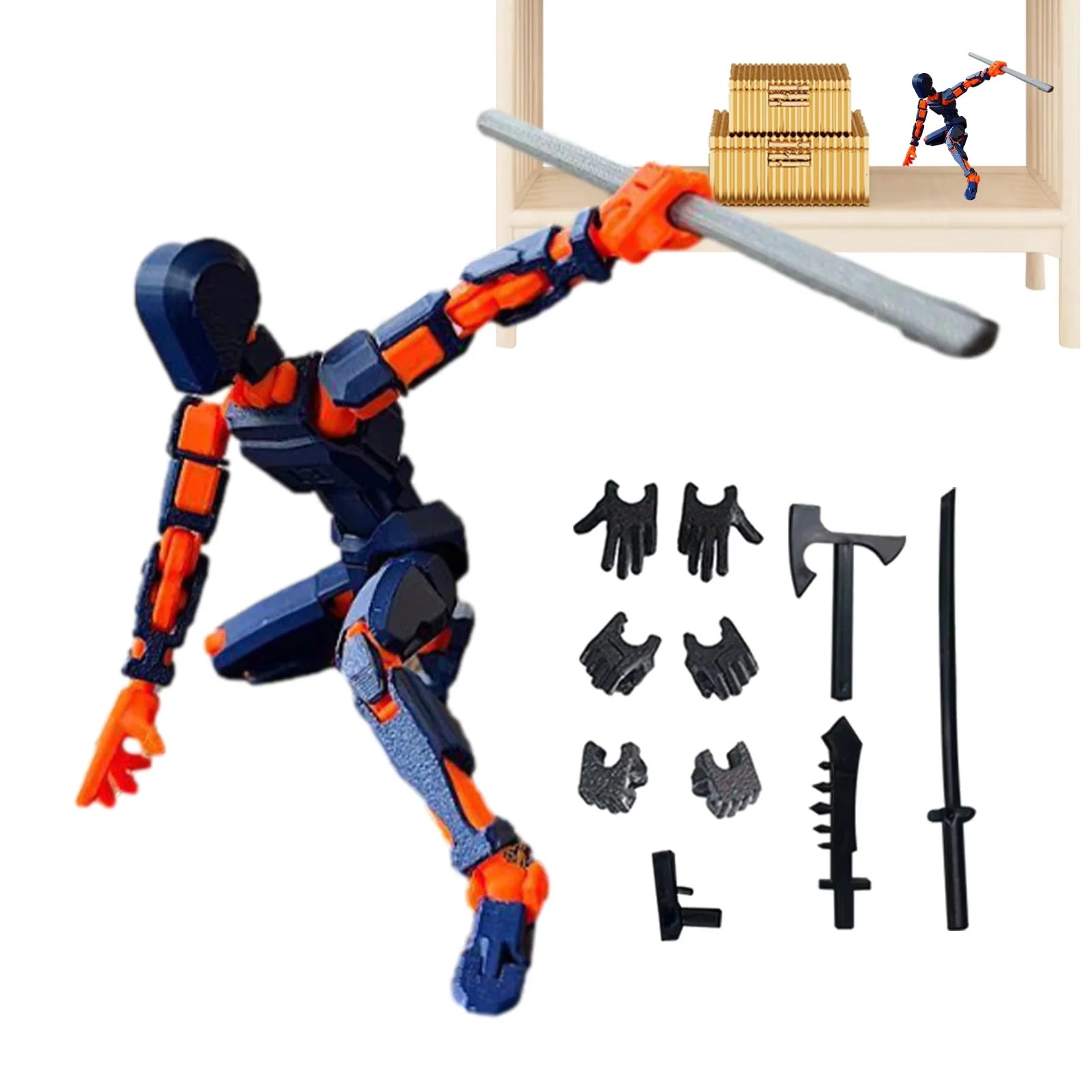 13-Joint Movable Articulated Figure – DIY 3D Action Dummy