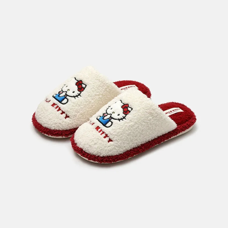 Cozy Hello Kitty Plush Home Slippers