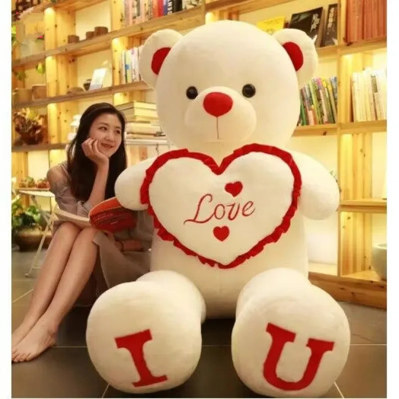 Giant "I LOVE YOU" Teddy Bear Plush