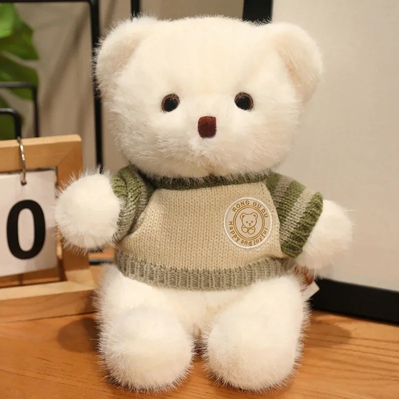 Heart Sweater Teddy Bear Plush – 20cm Adorable Cuddle Companion