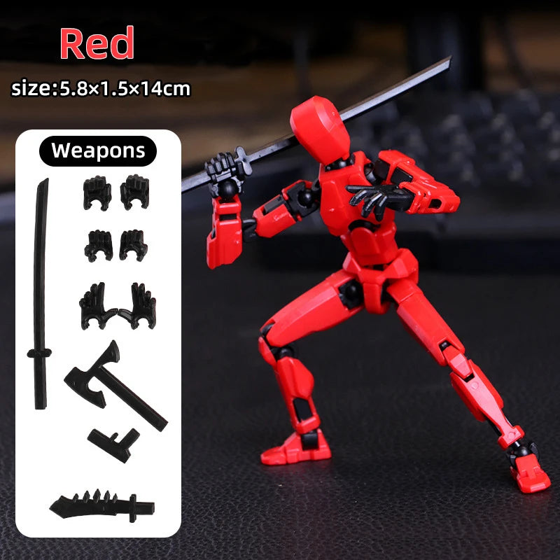 Multi-Jointed Movable Robot Action Figure – 13-Pose 3D Dummy Toy