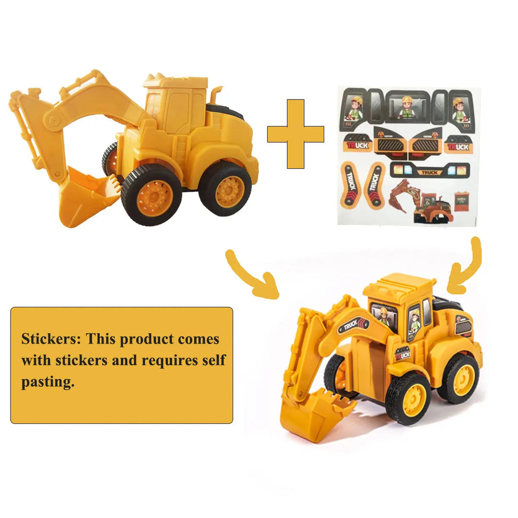 Engineering Vehicle Toy Set – Excavator & Bulldozer Press Sliding Model