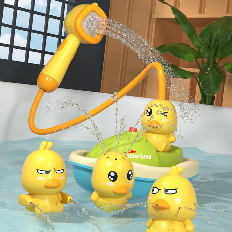 Baby Duck Flower Water Spray Bath Toy (1Pc)