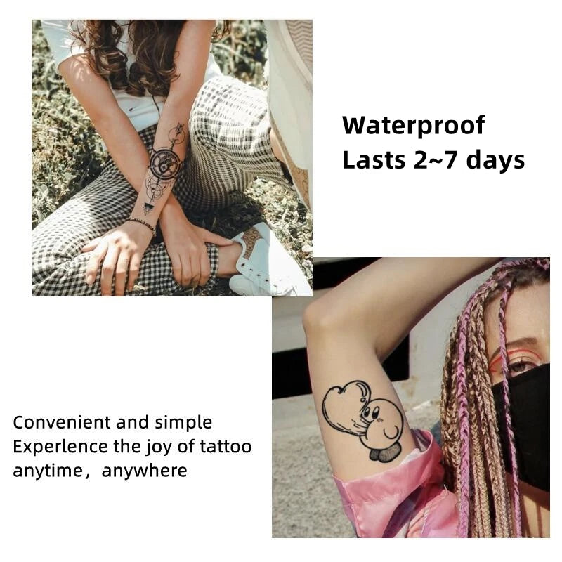 Hand Flower Temporary Tattoo Sticker (1Pc)