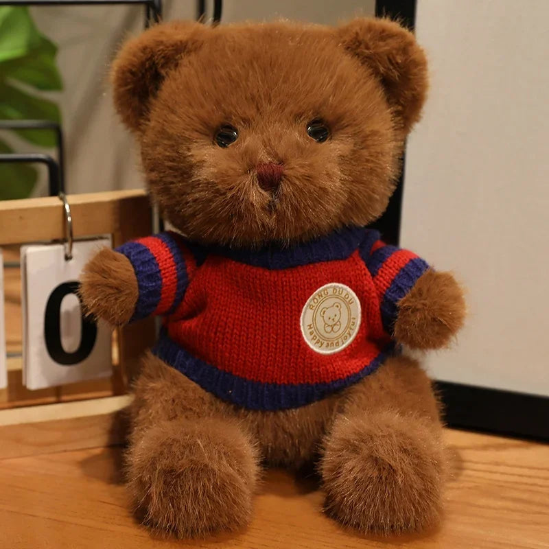 Heart Sweater Teddy Bear Plush – 20cm Adorable Cuddle Companion