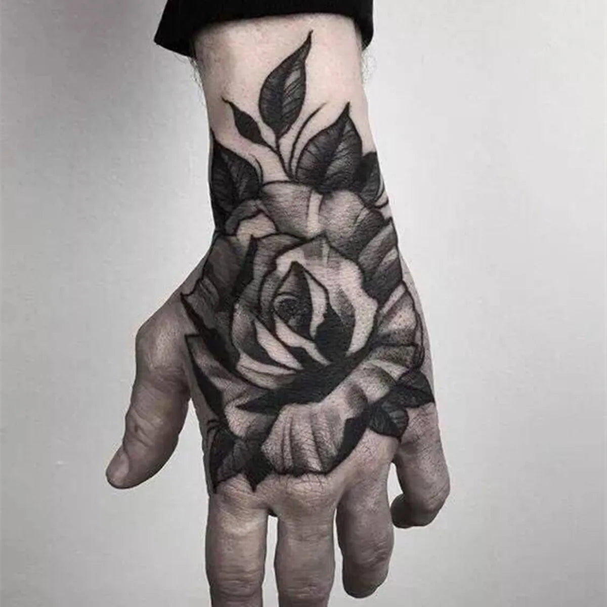 Hand Flower Temporary Tattoo Sticker (1Pc)