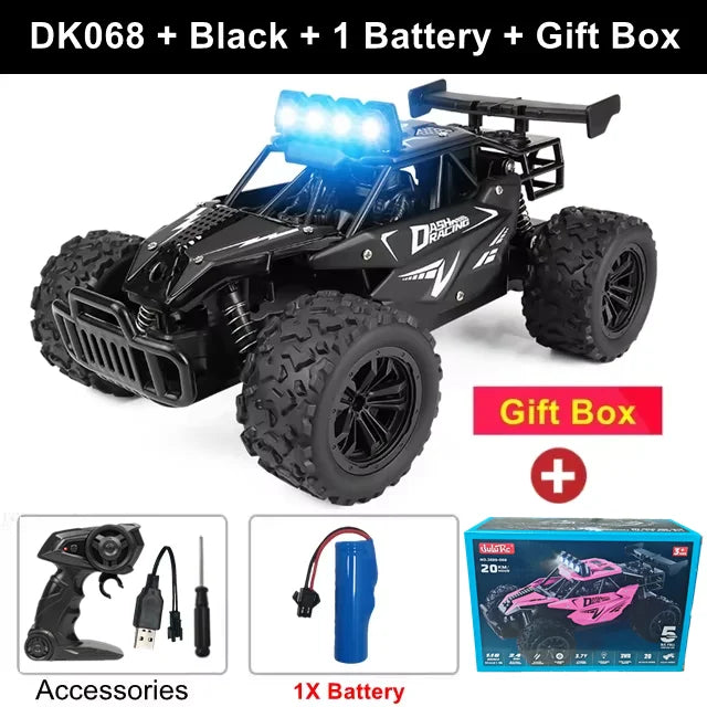Remote Control RC Drift Racing Car – 1:16 Off-Road Alloy Truck with LED Lights