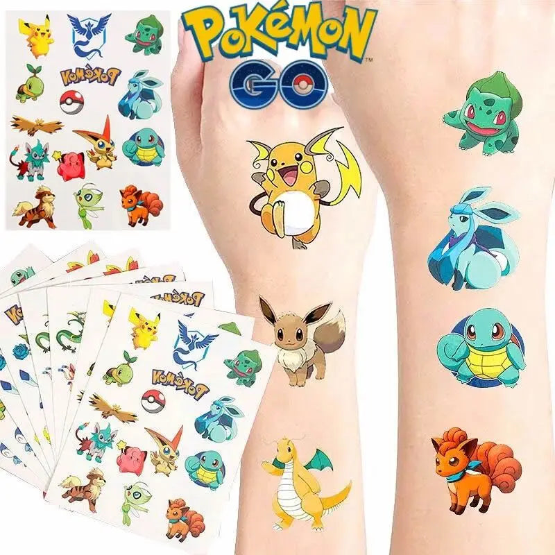 Pokémon Temporary Tattoo Stickers (3Pc)