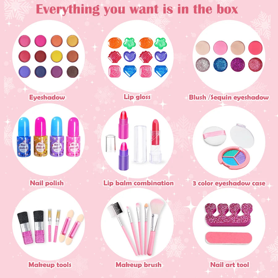 Kids Washable Makeup Kit for Girls – Safe, Fun, and Creative Play