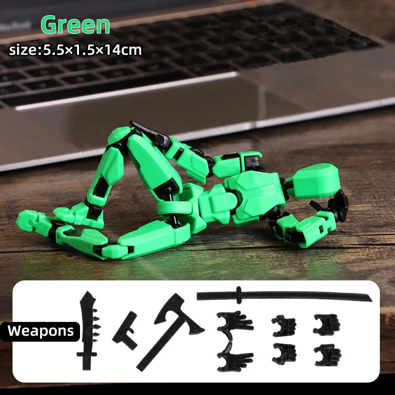 Multi-Jointed Movable Robot Action Figure – 13-Pose 3D Dummy Toy