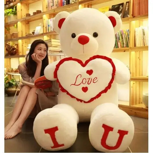 Giant "I LOVE YOU" Teddy Bear Plush
