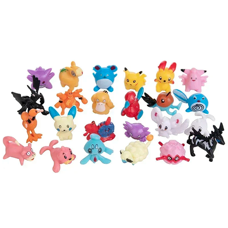 Pokémon Mini Action Figure Set – Pikachu & Friends 2–3cm Collectible Toys (24–144pcs)