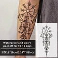 Viking Runes Geometric Temporary Tattoo Sticker (1Pc)
