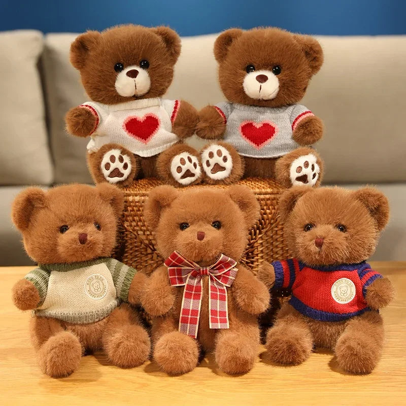 Heart Sweater Teddy Bear Plush – 20cm Adorable Cuddle Companion