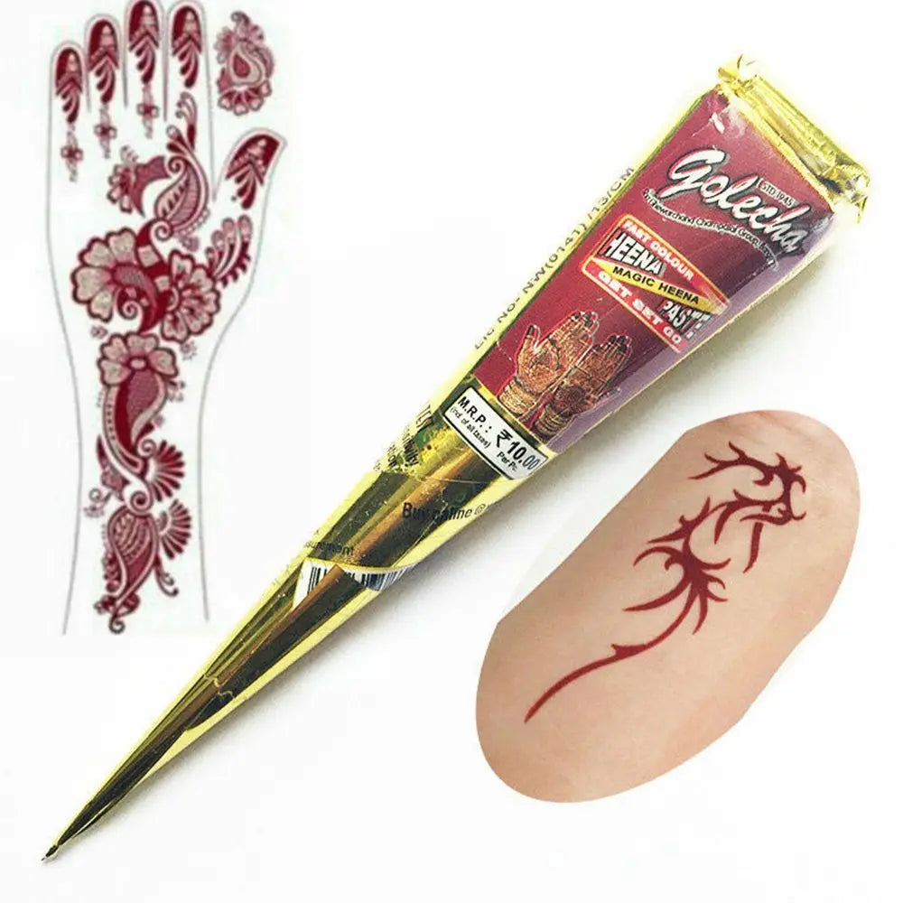 Natural Herbal Henna Cones Temporary Tattoo (3 Colors)