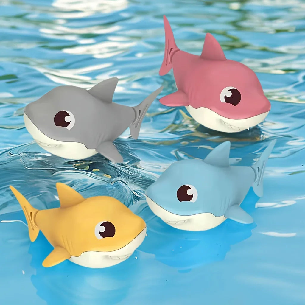 Cartoon Shark Wind-Up Bath Toy (1Pc)