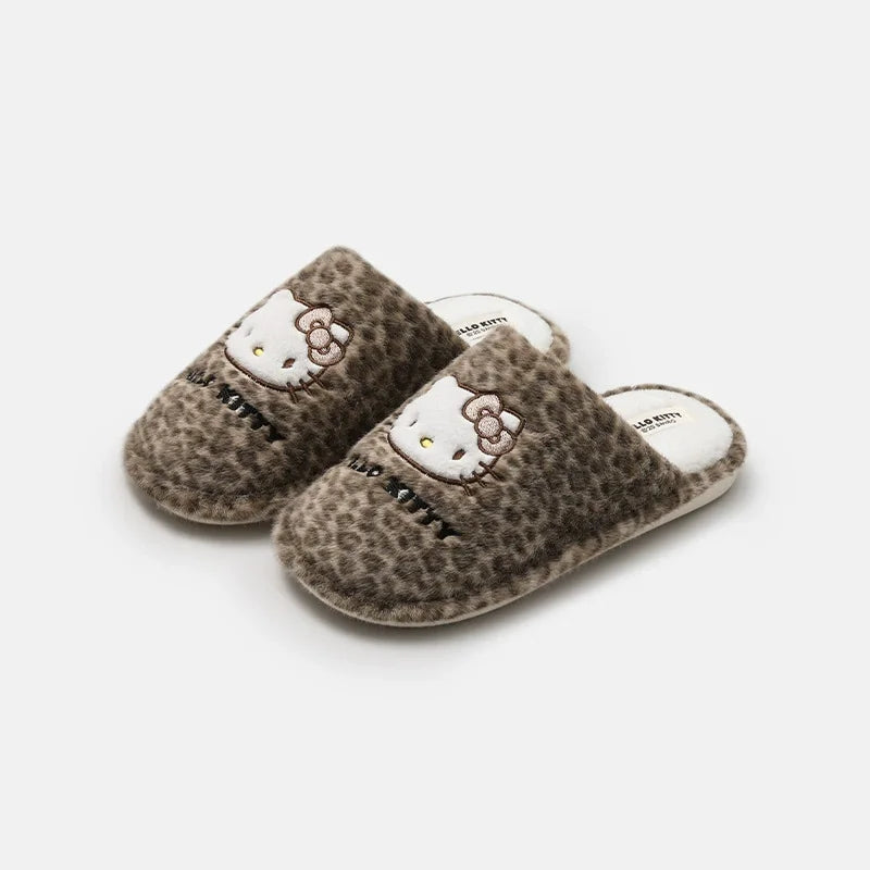 Cozy Hello Kitty Plush Home Slippers