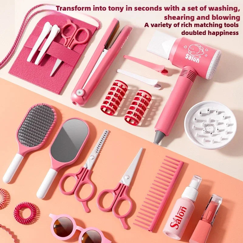 Girls Beauty Salon Set – Pretend Hair & Makeup Play Kit