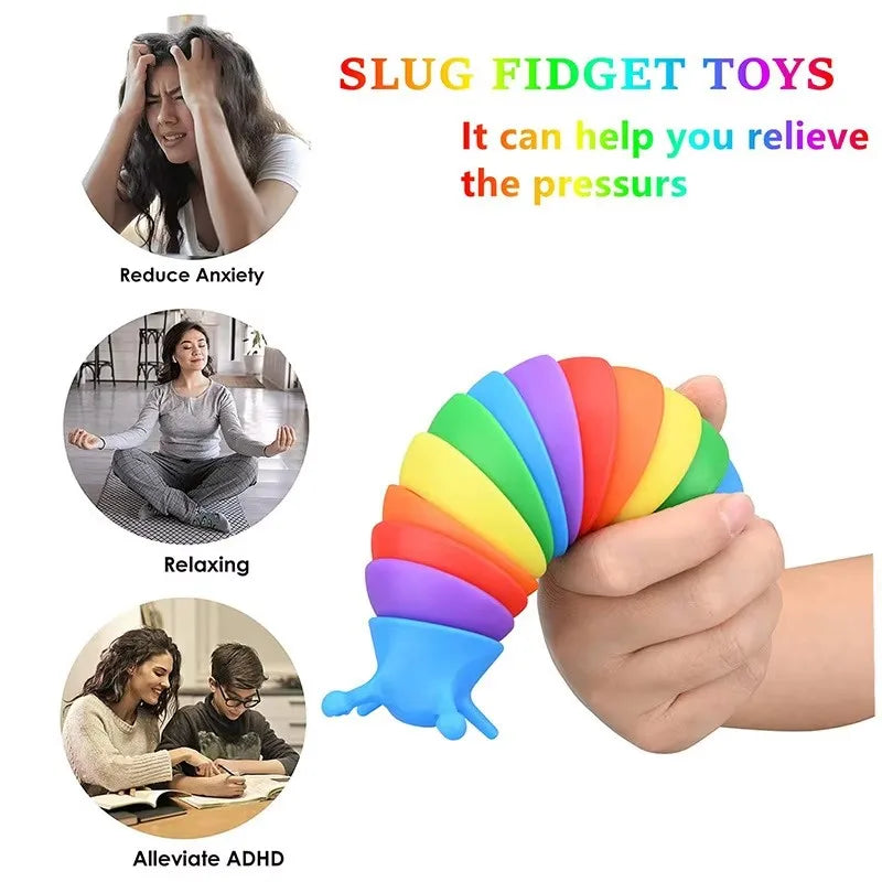 Colorful Slug Stress Toy