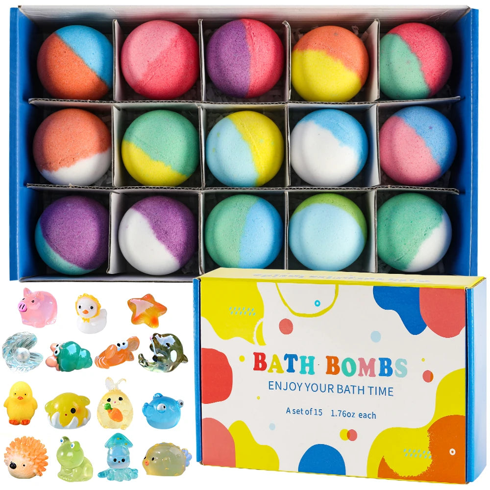 15-Pack Kids Surprise Bath Bombs Gift Set