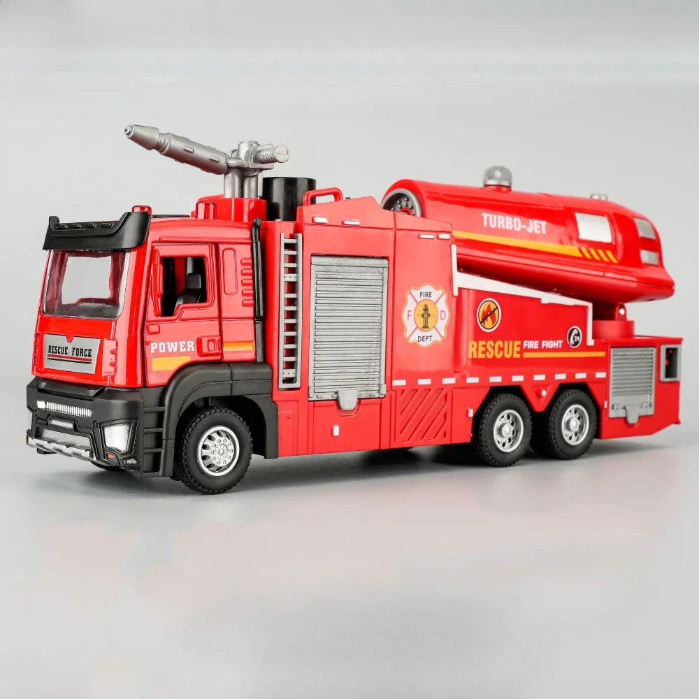 1:32 Fire Truck Model – Water Spray Ladder Truck with Sound & Light