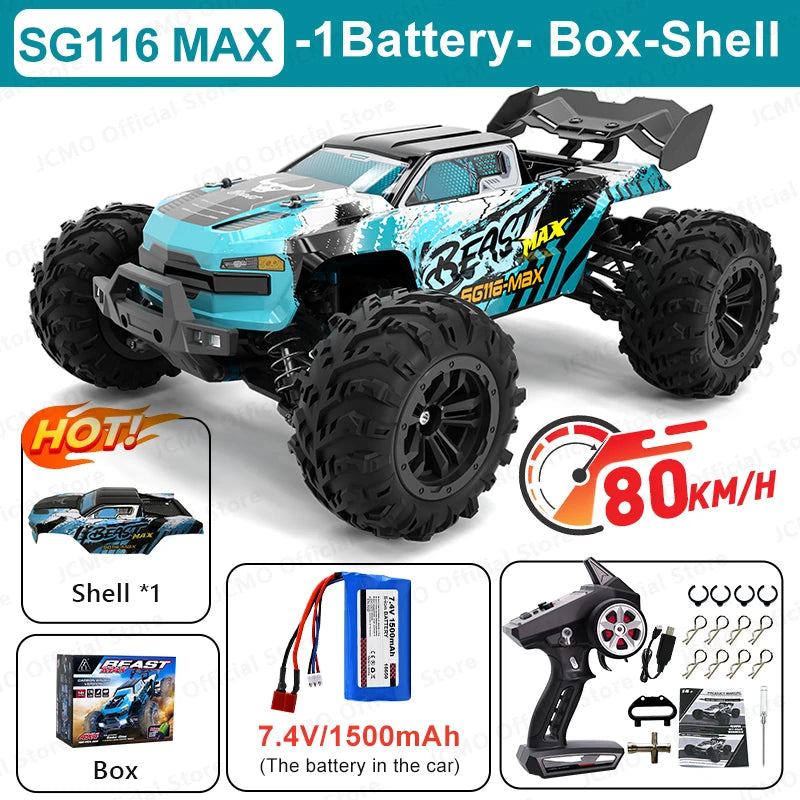 SG116MAX & SG116PRO 1:16 High-Speed RC Cars – Brushless 4WD Off-Road Drift Racing