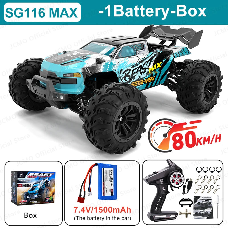SG116MAX & SG116PRO 1:16 High-Speed RC Cars – Brushless 4WD Off-Road Drift Racing