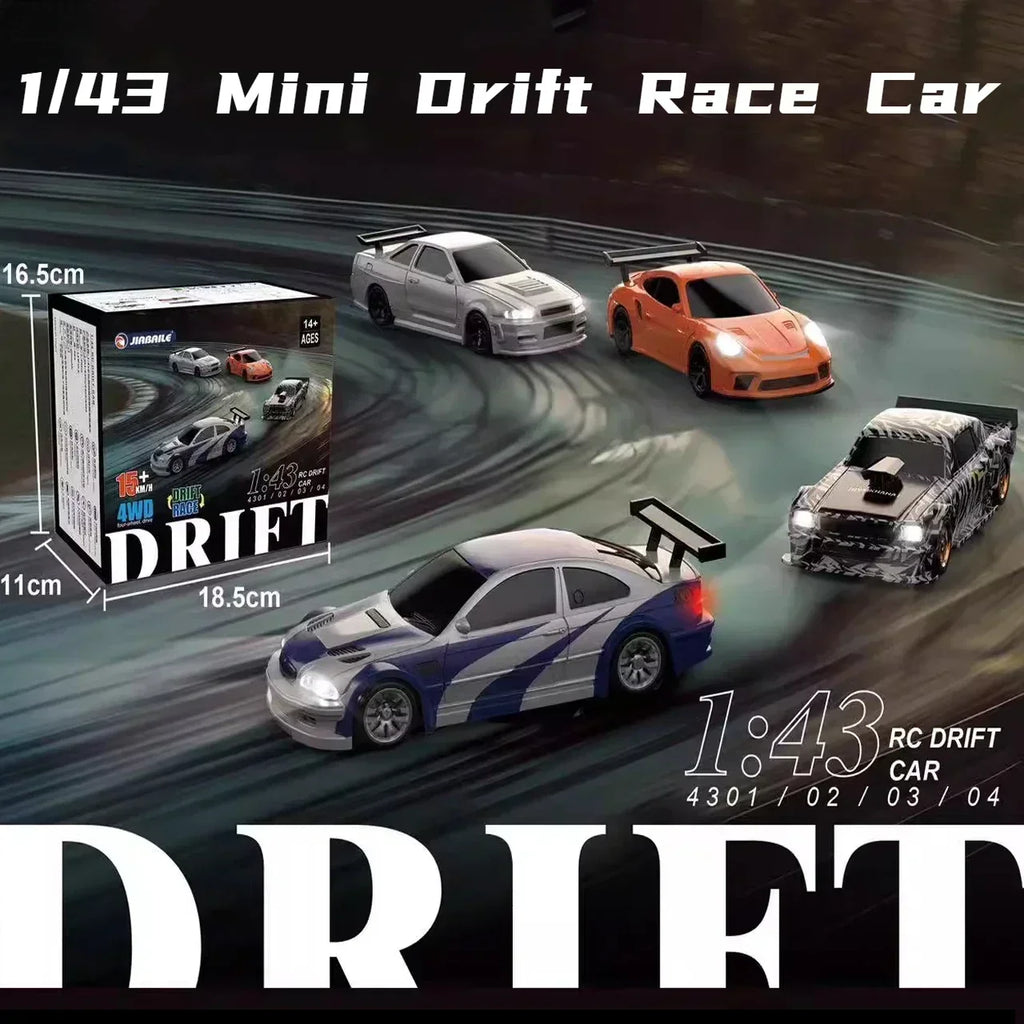 2.4G RC Drift Car 1/43 – 4WD High-Speed Mini Racing Remote Control Car