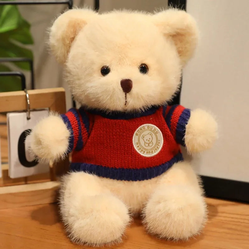 Heart Sweater Teddy Bear Plush – 20cm Adorable Cuddle Companion