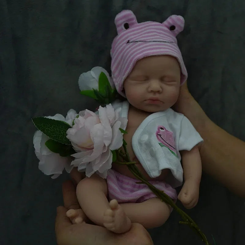12" Micro Preemie Full Silicone Baby Doll – Lifelike Reborn Doll Girl for Collectors & Kids