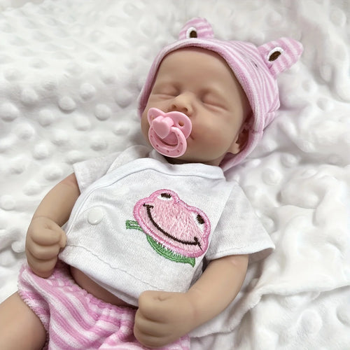 12" Micro Preemie Full Silicone Baby Doll – Lifelike Reborn Doll Girl for Collectors & Kids